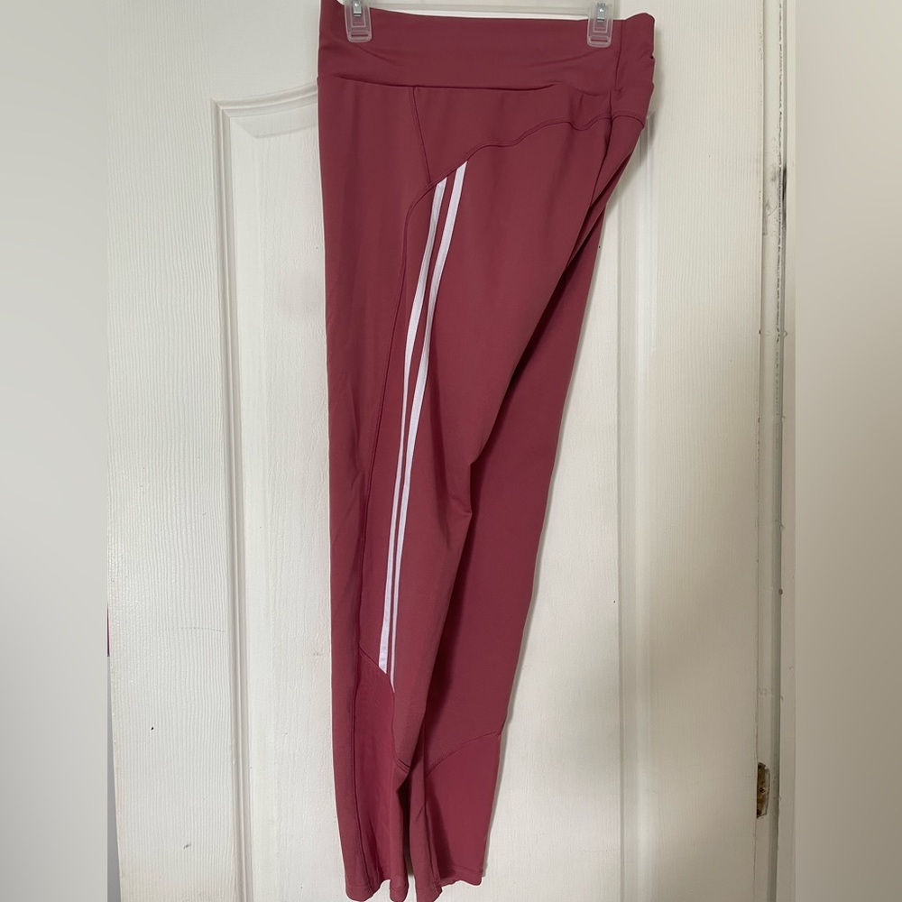 NWOT Rose Joggers with White Stripes
